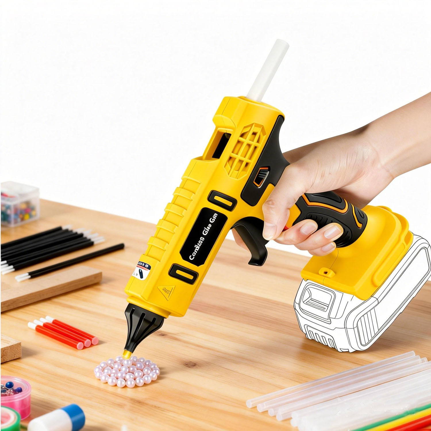 100W Cordless Hot Glue Gun for - огляд і ціна Hot Melt Glue Gun Cordless