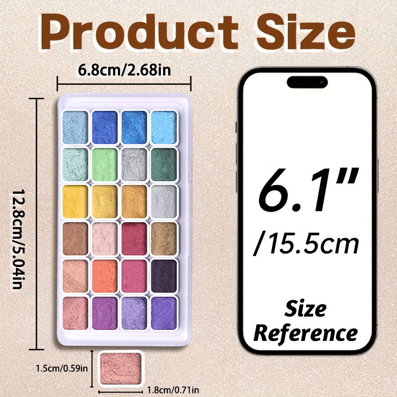 20/24/60/72 Colors Pearl Water - огляд і ціна Watercolor Paint Set Solid Pigment