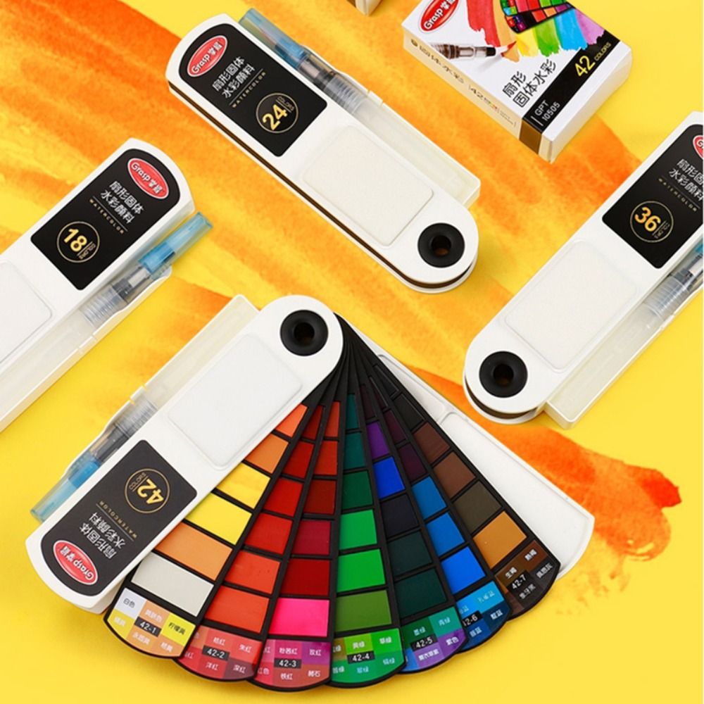 Folding Watercolor Paint Set w - огляд і ціна Watercolor Paint Set Solid Pigment