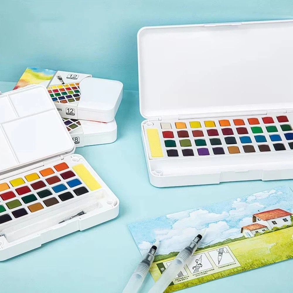 12/18/24/36 Colors Solid Water - огляд і ціна Watercolor Paint Set Solid Pigment